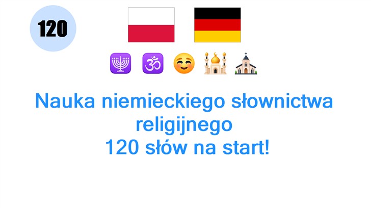 Nauka niemieckiego słownictwa religijnego: 120 słów na start!